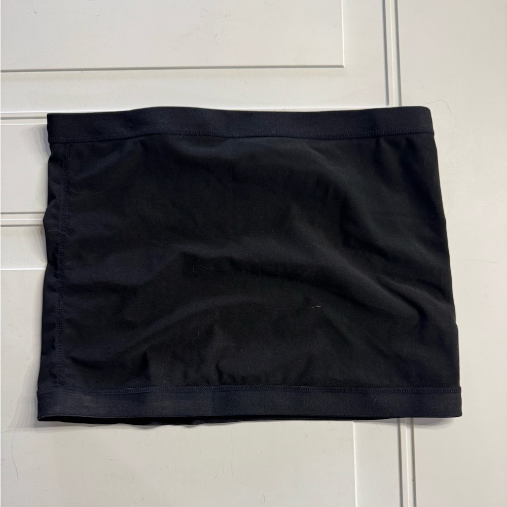 Blitz Moda Rib Neck Reinforced Black Tube Top Womens Size Medium